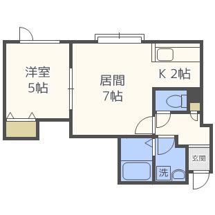 アイリバー(1LDK/1階)の間取り写真