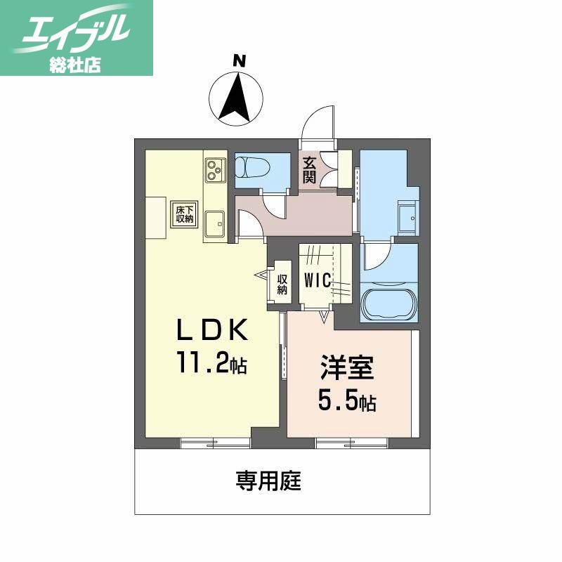 レーベンエイトII(1LDK/3階)の間取り写真