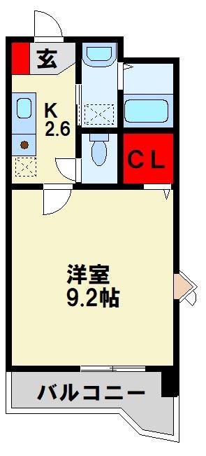 フリーアメニティーONE(1K/3階)の間取り写真