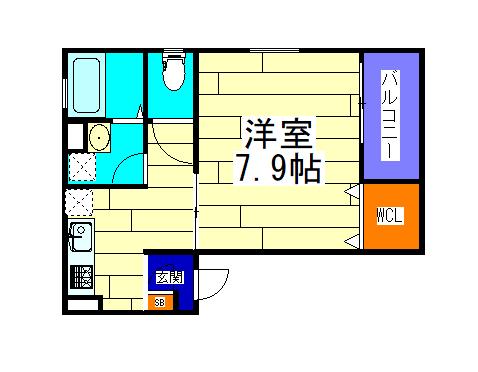KTIレジデンス西中島II(1K/3階)の間取り写真