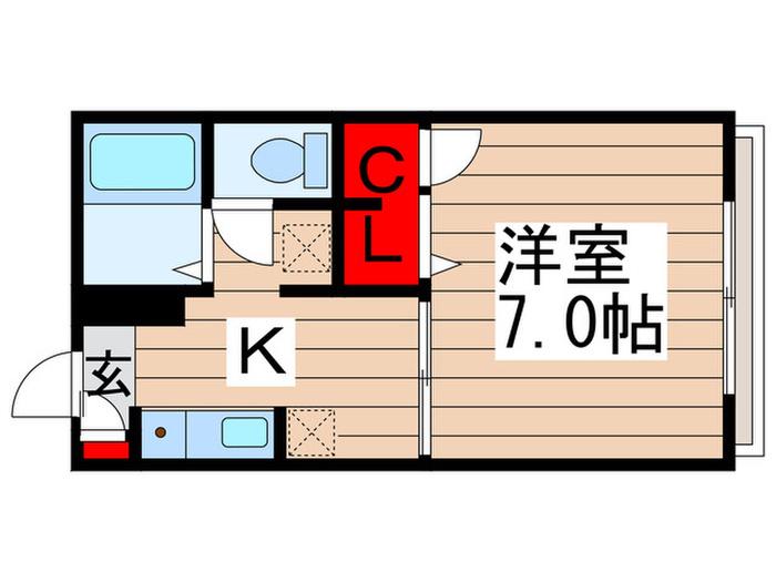パストラルブリーズ(1K/1階)の間取り写真