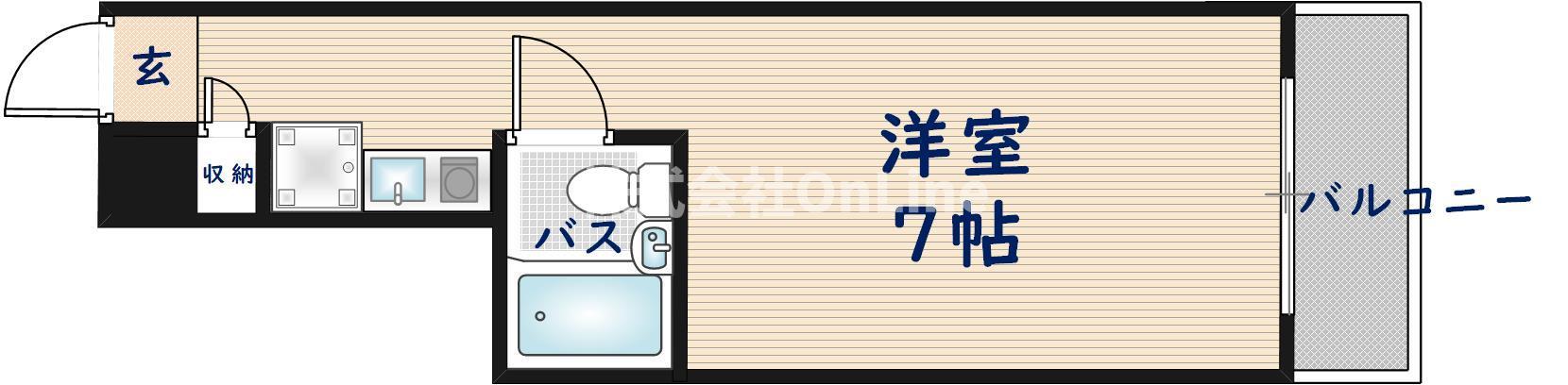 パールナインマンション(1K/3階)の間取り写真