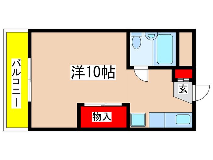 クロノス柿生(ワンルーム/1階)の間取り写真