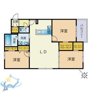 PORTE-BONHEURII(3LDK/4階)の間取り写真