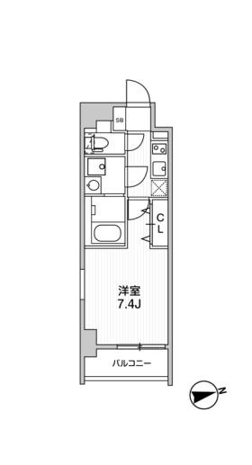 ブラウ南池袋(1K/10階)の間取り写真