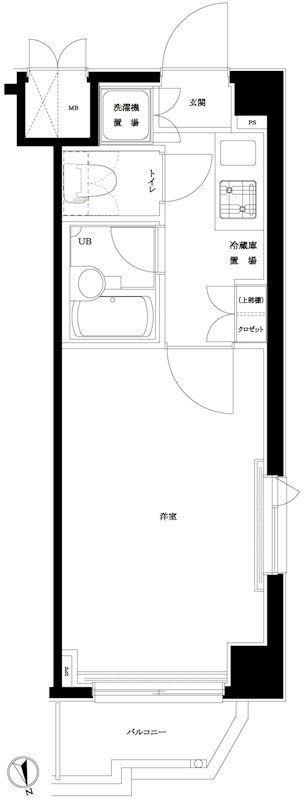 ルーブル西荻窪弐番館(1K/6階)の間取り写真