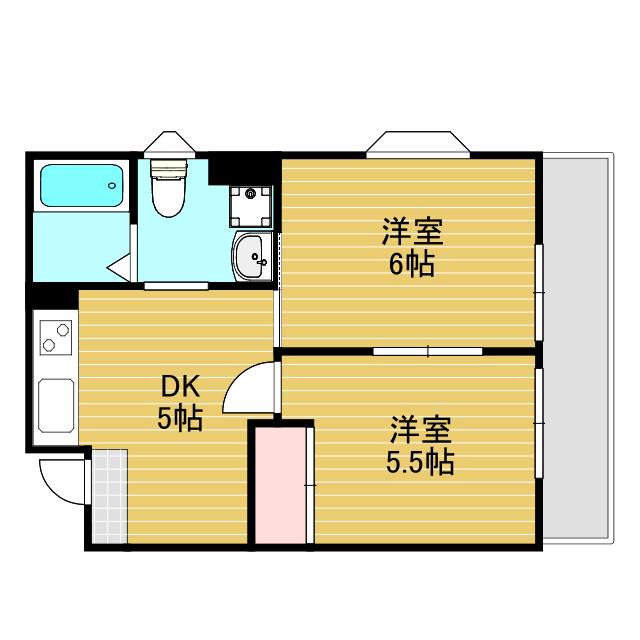 ハイムプレセア(2DK/4階)の間取り写真