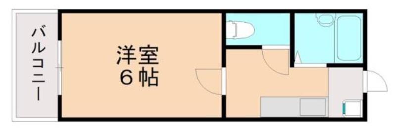 プレアール千防(1K/1階)の間取り写真