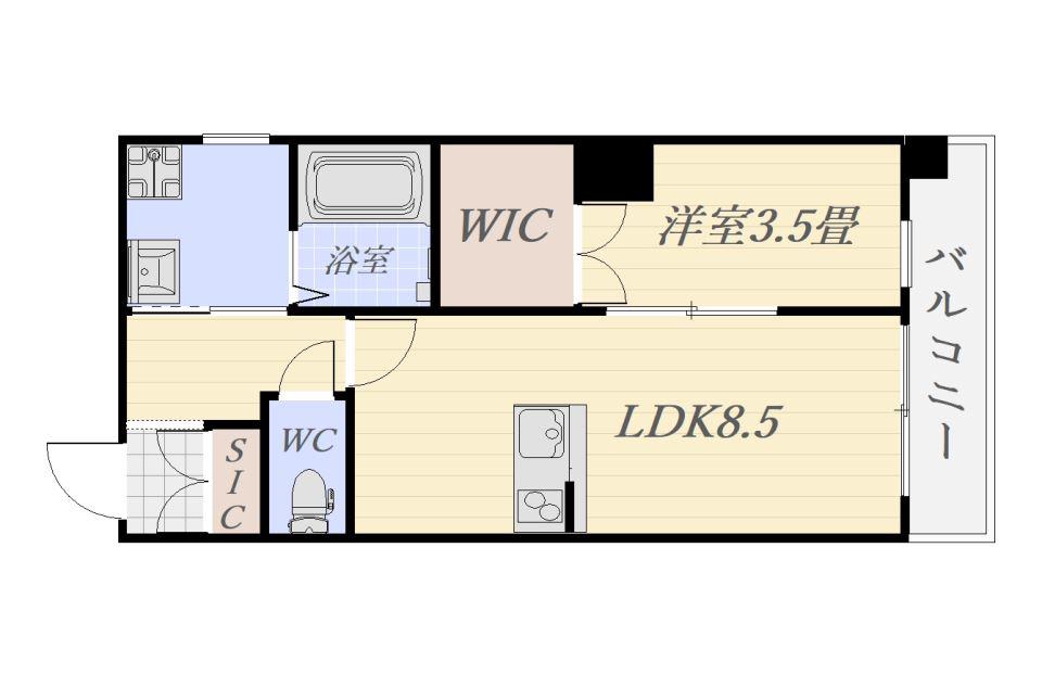 KOU・KOU BLDG(1LDK/2階)の間取り写真