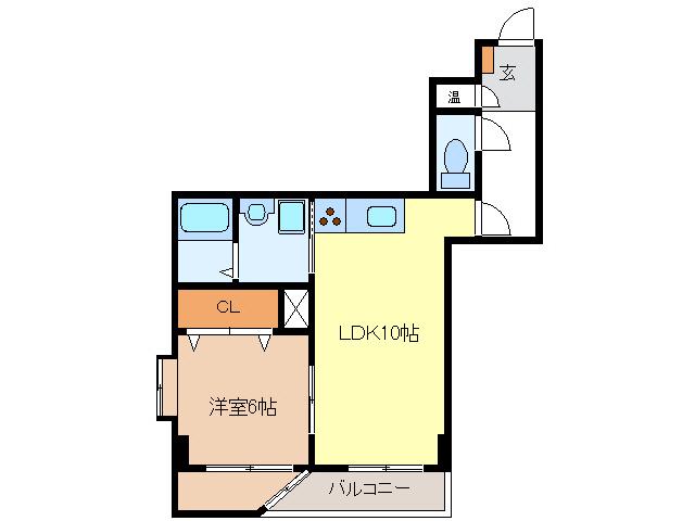 セントリアファースト(1LDK/3階)の間取り写真