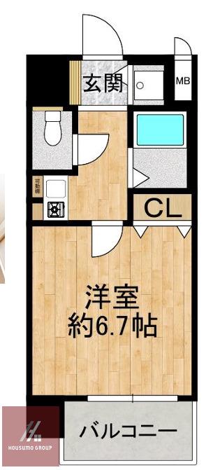 パラシオ塚本III(1K/3階)の間取り写真