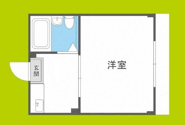 シティハイツ扇町公園(1K/2階)の間取り写真