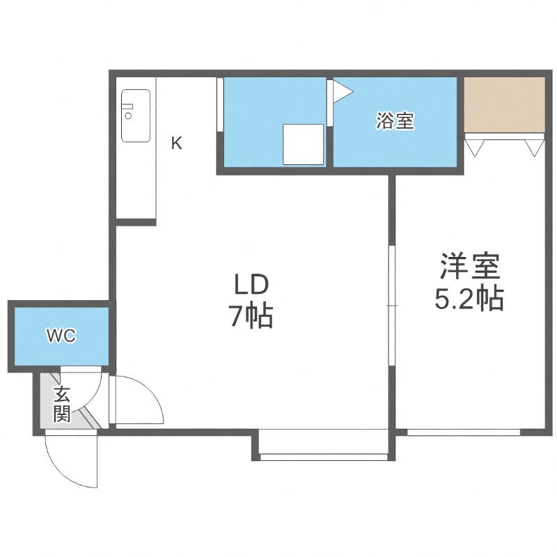 SILVANER(1LDK/2階)の間取り写真