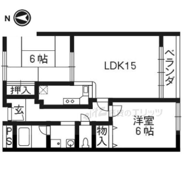 アメージンググレイス(2LDK/1階)の間取り写真