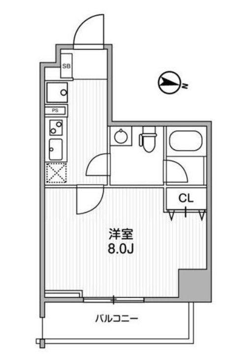 ルニック錦糸町(1K/6階)の間取り写真