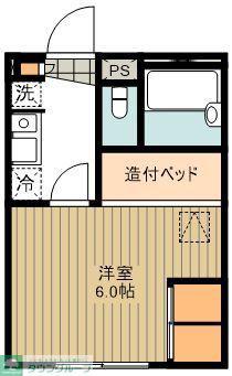 プライムコート中神(1K/2階)の間取り写真