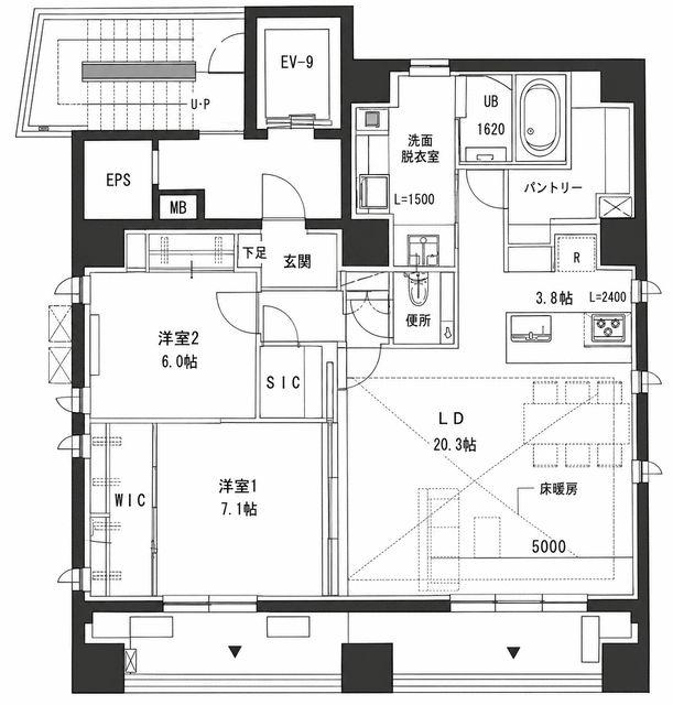下北MKビル(2LDK/5階)の間取り写真