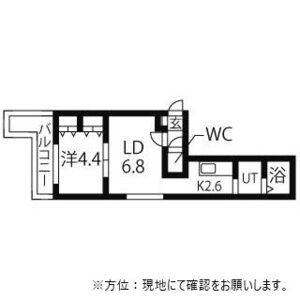 グランドサクセス琴似(1LDK/2階)の間取り写真