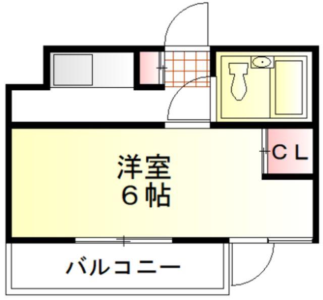 鶴ヶ島ダイカンプラザCITY(ワンルーム/1階)の間取り写真
