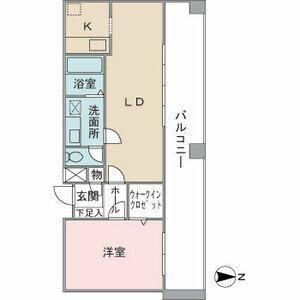 サムティレジデンス東山公園(1LDK/5階)の間取り写真