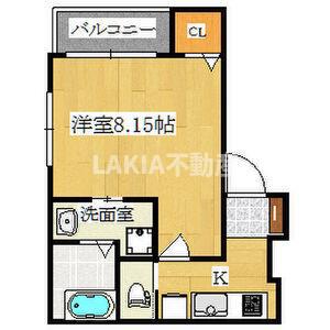KTIレジデンス桃谷A(1K/3階)の間取り写真