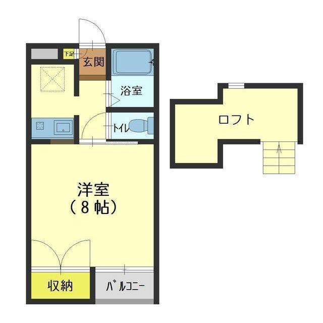 サンシャイン上大久保(1K/2階)の間取り写真