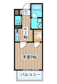 ヴィアーレ勾当台II(1K/6階)の間取り写真