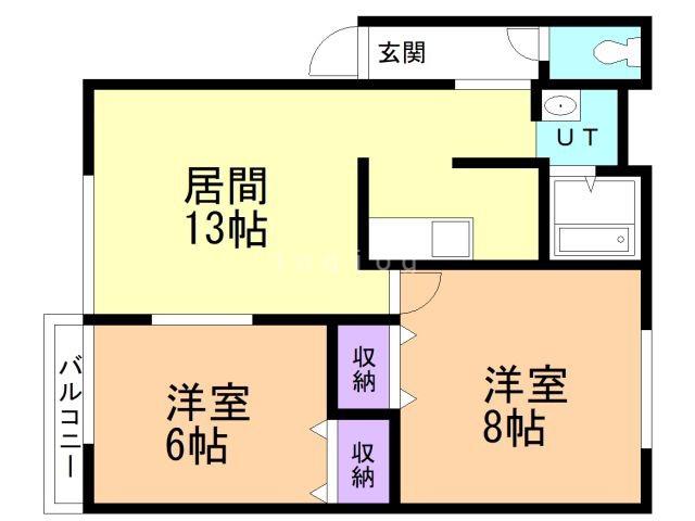 セルシア B(2LDK/2階)の間取り写真