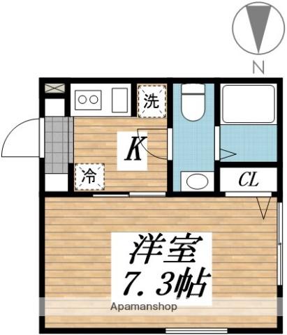 アザーレ・パッシオ座間C(1K/1階)の間取り写真