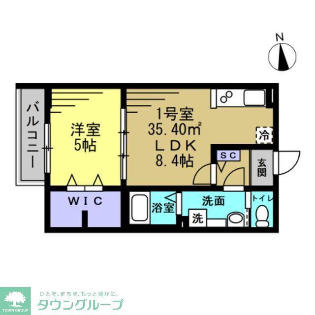 フェニックス南流山(1LDK/2階)の間取り写真