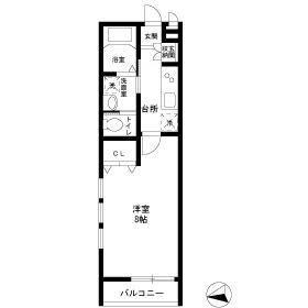 BONHEUR B.K.H(1K/2階)の間取り写真