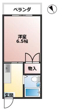 STハイツ(1K/2階)の間取り写真