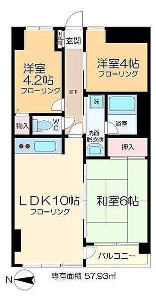 BELLEVIAGE AYASE(3LDK/7階)の間取り写真