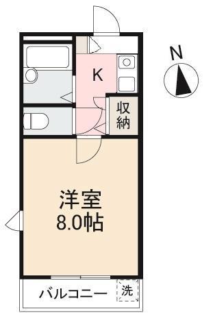 オリンピア塩上(1K/3階)の間取り写真