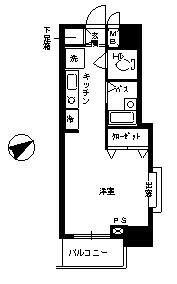 フェニックス早稲田第2(ワンルーム/4階)の間取り写真