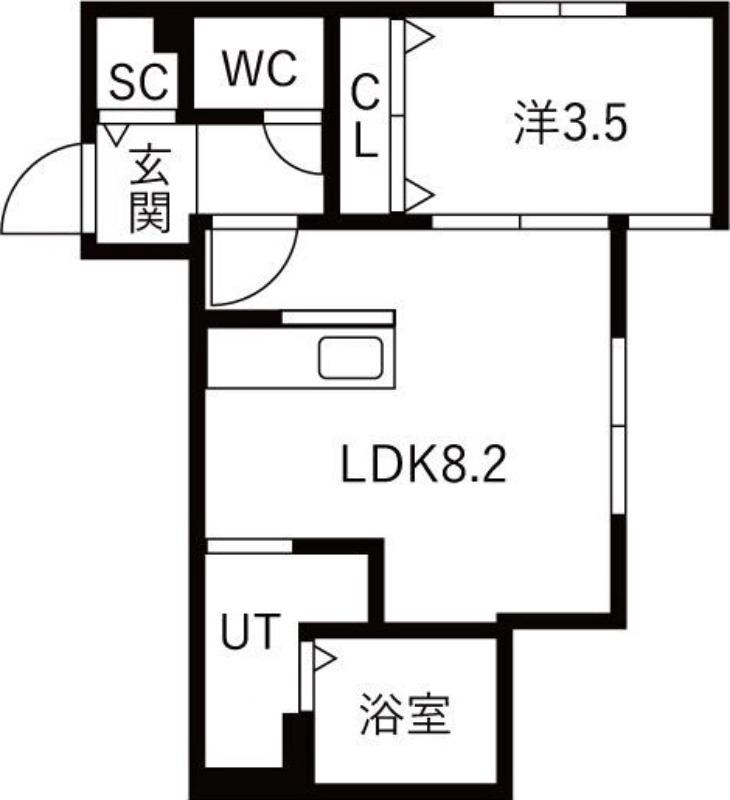 サクランシェ宮の沢(1LDK/3階)の間取り写真