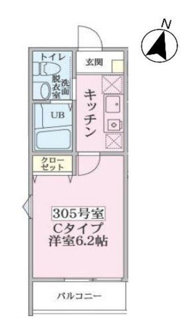 PIER S&T(1K/3階)の間取り写真