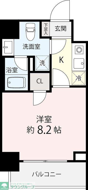 ヴィエルジュ錦糸町太平(1K/3階)の間取り写真