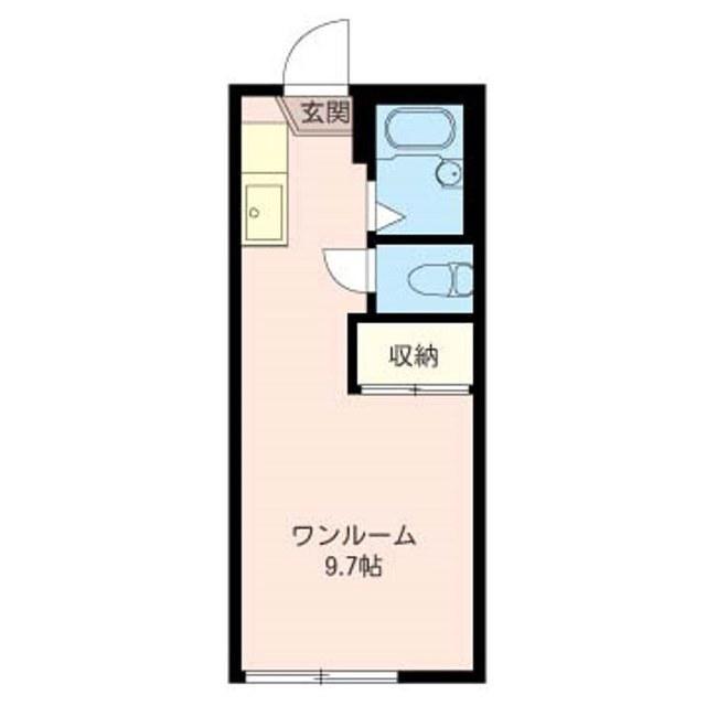 ヒルスミズキ(ワンルーム/2階)の間取り写真