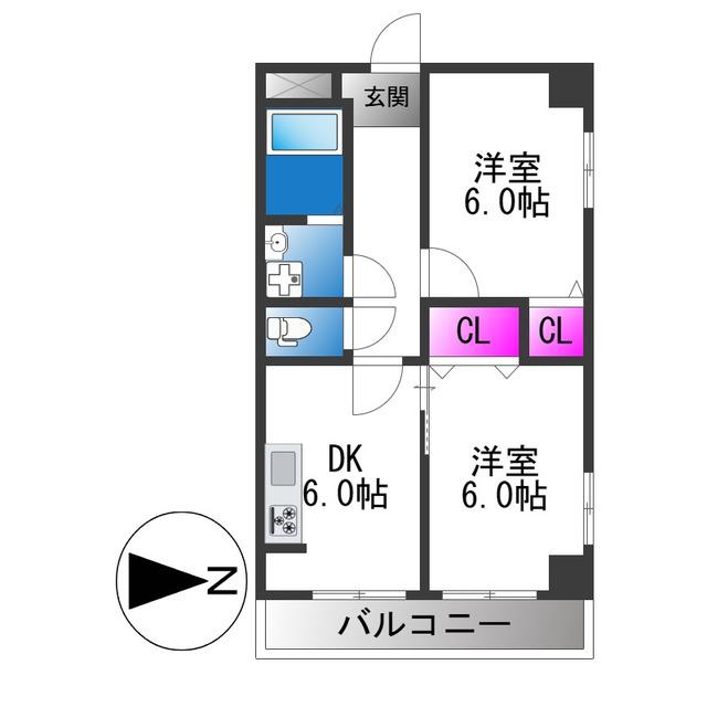 村上ハイツ(2DK/3階)の間取り写真