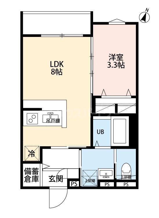 DOLCEVITA小岩(1LDK/3階)の間取り写真