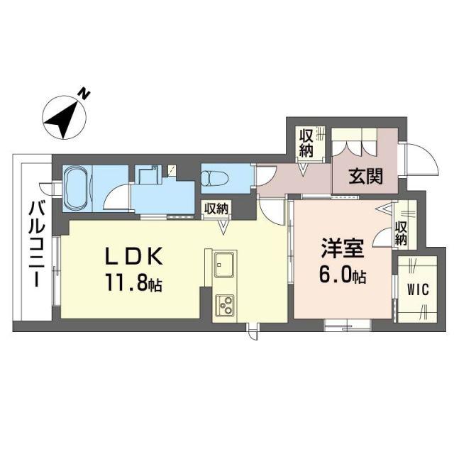 グランリビオ浦和美園 B(1LDK/3階)の間取り写真