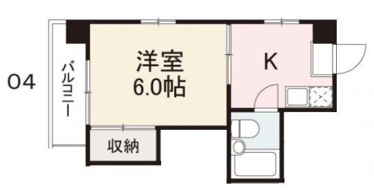 コート紙町IX(1K/4階)の間取り写真