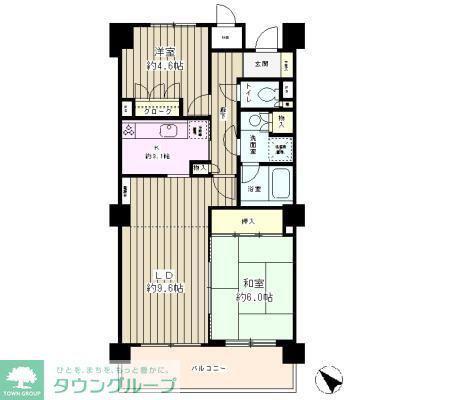 パーク・ノヴァ柏(2LDK/3階)の間取り写真
