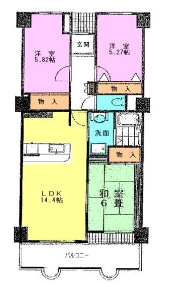 シャトー ブランシェ(3LDK/10階)の間取り写真