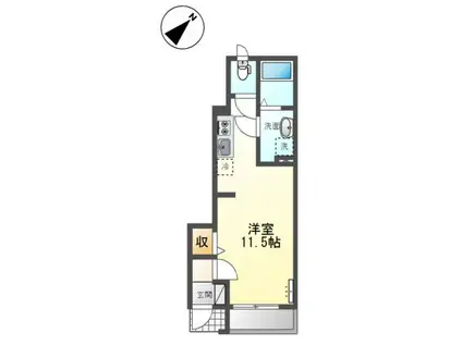 ラ ルーチェM(ワンルーム/1階)の間取り写真