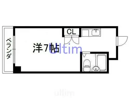 ジュネス神楽田(1K/3階)の間取り写真