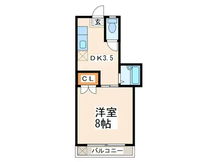 STコーポ(1DK/3階)の間取り写真