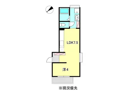 BENE海老名(1LDK/3階)の間取り写真