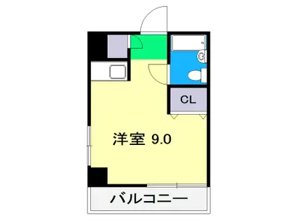 コンフォール朝倉(ワンルーム/4階)の間取り写真